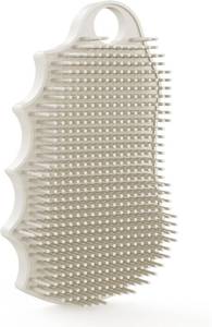 lot 67436 image: Silicone Body Scrubber Silver-Infused Dual-Sided 3-in-1 for Shower, Body CleaningMassageExfoliator Body Brush Buffer for Men and Women, Silicone Loofah, Non-Slip Handle (Stone)