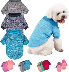 lot 67455 image: 3 Pack Dog Sweater, Dog Sweaters for Small Dogs, Warm Soft Pet Clothes for Puppy, Medium Large Cat, Dogs Girl or Boy, Dog Shirt for Winter Christmas (GreyNavyBlue, X-Large)