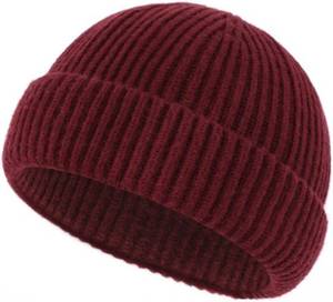 lot 67461 image: Stylish Faux Wool Knit Short Cuff Fisherman Beanie for Men and Women Unisex Warm Winter Hat