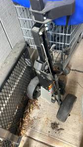 lot 60021 image: Explorer Push Golf Cart Trolley with Basket and Bag Strap