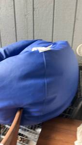 lot 60027 image: Blue Bean Bag Chair