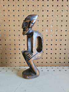 lot 5016 image: Carved Wooden Figurative Sculpture with Open Hollow Form