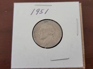 lot 10011 image: 1951 Jefferson Nickel Five Cent Coin Proof