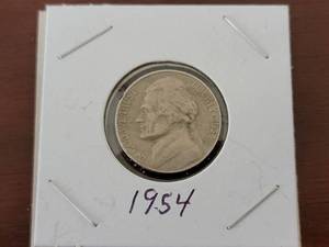 lot 10013 image: 1954 Jefferson Nickel Five Cent Coin Proof