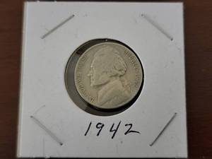 lot 10021 image: 1942 Jefferson Nickel Five Cent Coin Proof