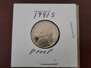 lot 10024 image: 1991-S Jefferson Nickel Proof