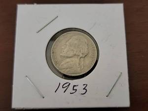 lot 10025 image: 1953 Jefferson Nickel Five Cent Coin Proof