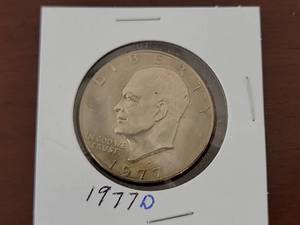 lot 10044 image: 1977-D Eisenhower Silver Dollar Coin