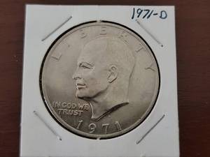lot 10045 image: 1971-D Eisenhower Silver Dollar Coin