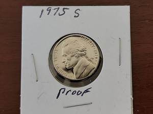 lot 10049 image: 1975-S Jefferson Nickel Proof