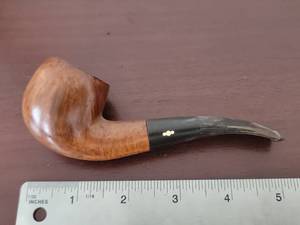 lot 10083 image: Yello-Bole Smoking Pipe Curved Stem Wood Bowl