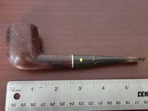 lot 10092 image: Crown Duke Dr. GRABOW Tobacco Pipe with Stem Band and Yellow Spade Marker