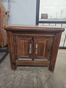 lot 11 image: Log Cabin Inspired Solid Wood Cabinet Two Door USA Made. Rustic