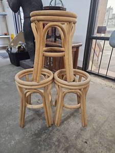 lot 13 image: Bentwood Bistro Stools 23 inch Seat Height Set of 2