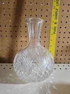 lot 5038 image: Cut Glass Decanter , Cross-Hatch and Starburst Pattern