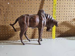 lot 5050 image: Brahma Bull Sculpture Brown Leather Ears