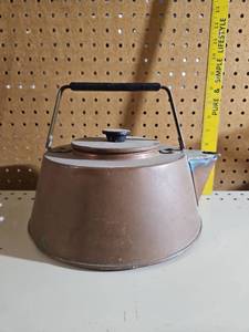 lot 5054 image: Vintage Copper and Brass Teapot