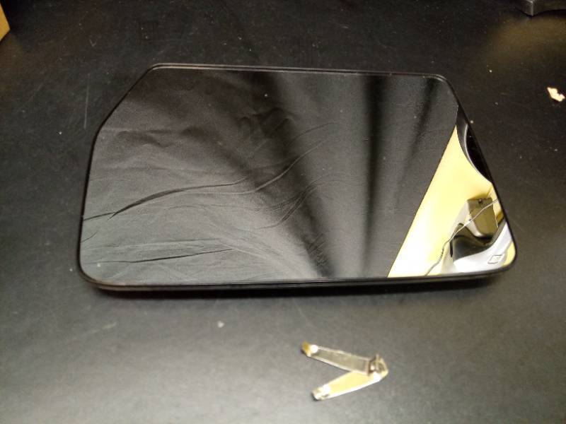 lot 2086 image: Passenger Right Side Heated Mirror Glass Compatible with 2004-2014 Ford F150 - Side Rearview Convex Mirror wbacking Holder - Replace 4L3Z-17K707-DA - Retail $0