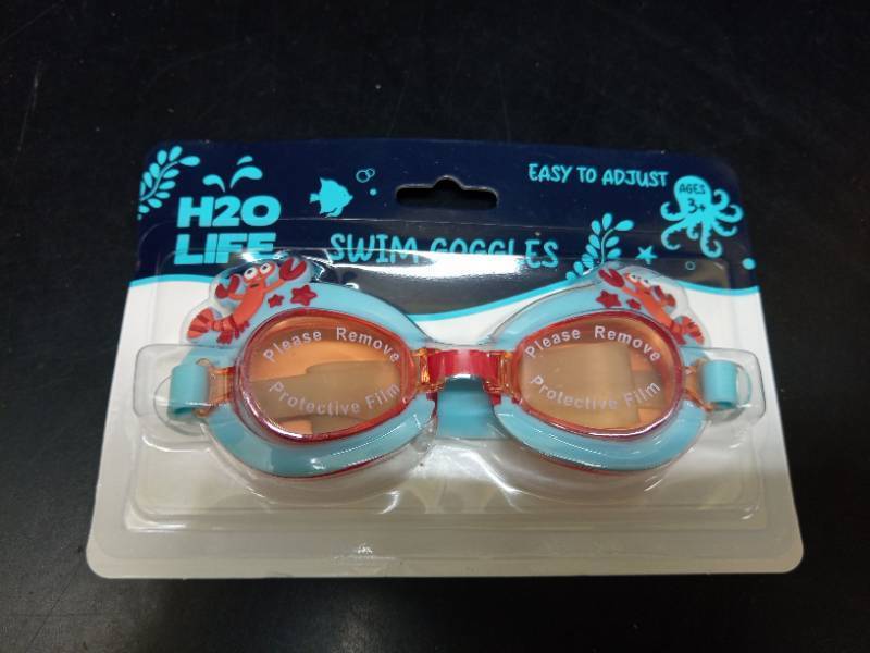 lot 2101 image: H2O Life Kids Swim Goggles with Crab Design - Retail $9