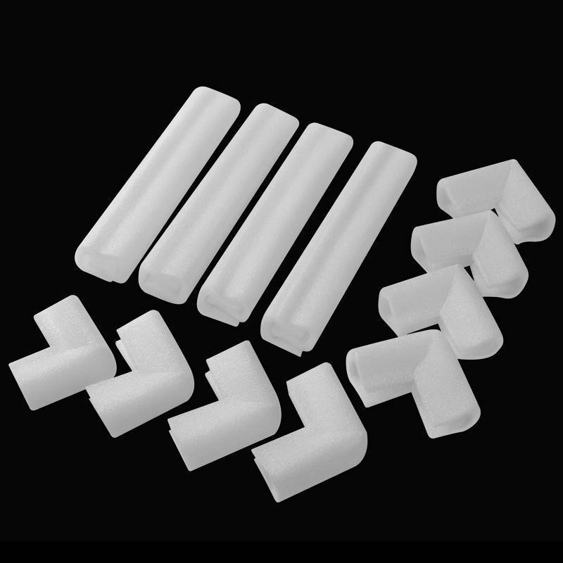 lot 2084 image: Yision Cushioning Foam Sets, 8Pcs L-shaped Protection Corners and 8Pcs U-shaped Protection Side for Moving Supplies Edge Shipping Packaging Edge Protector Foam Shipping - Retail $15