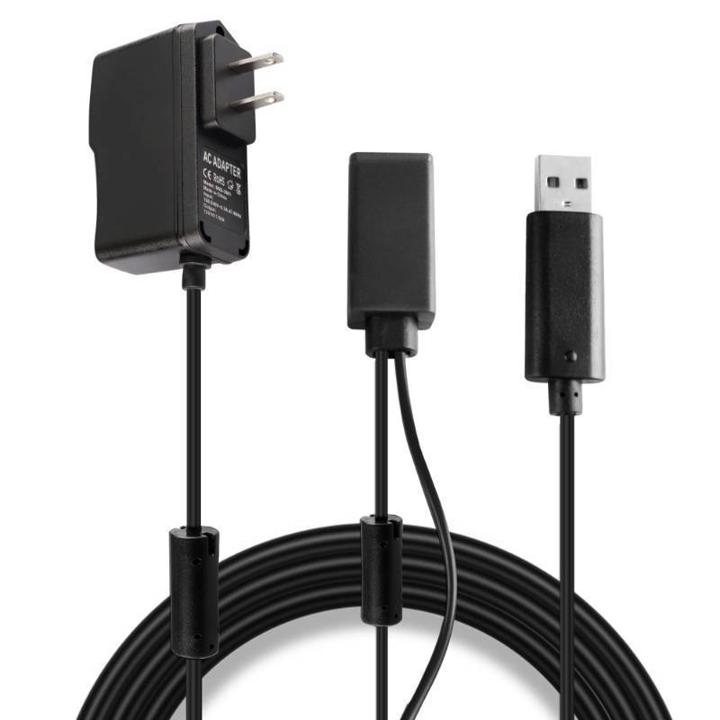 lot 2093 image: Kinect Adapter for Xbox 360, USB to AC Power Supply PC Adapter Compatible with Mircosoft Xbox 360 Kinect Sensor System with Charging Cable Cord - Retail $12