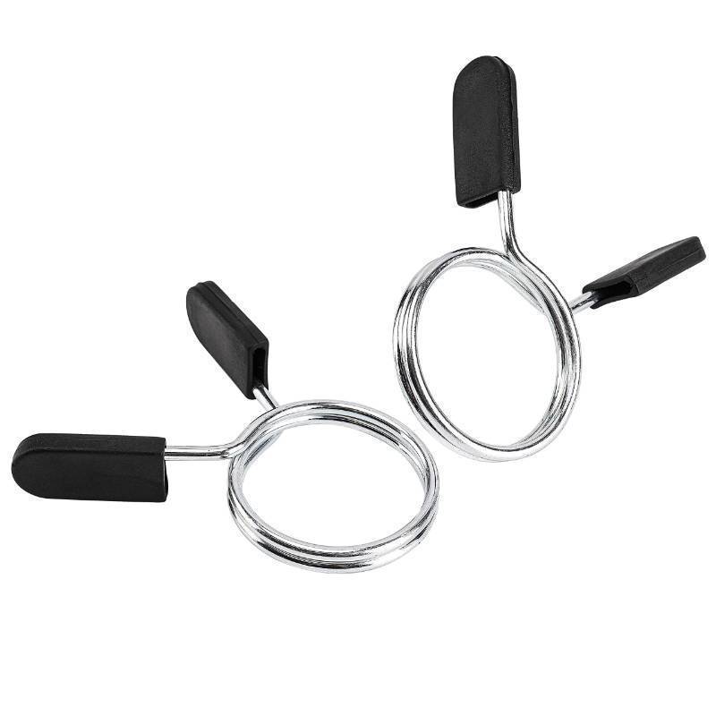 lot 2113 image: EastyGold Barbell Clips Olympic Barbell Clamps Collars 2 Inches Weight Bars Lock Dumbbell Spring Clips Circlip Fitness Weightlifting Buckle for Strength Training Gym Accessory Retail $9.99