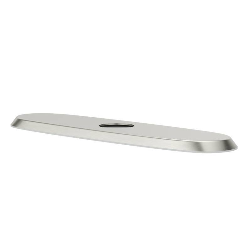 lot 2117 image: Pfister 961250S Deckplate for Pfirst Series Pull Down Faucet, Stainless Steel - Retail $34