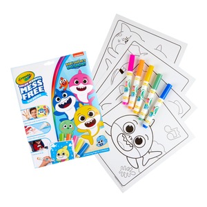 lot 2047 image: Crayola Color Wonder Mess Free Baby Shark Coloring Set  23 Pcs  Coloring Book for Toddlers  Travel Activity  Gift  Ages 3 ONLY 1MARKER - Retail $5