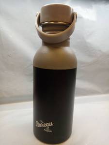 lot 2077 image: The Bureau of Projects Insulated Water Bottle with Rubber Handle 17oz blackgrey - Retail $0