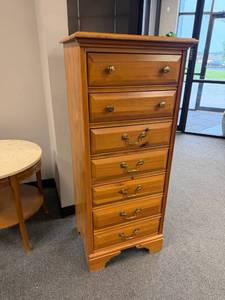 lot 5 image: Handmade 6 drawer chest 50 x 21 x 17 in