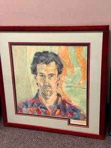 lot 52 image: Signed framed portrait 20 x 20 in