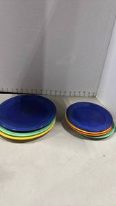 lot 1034 image: Fiesta Ware Mixed Color Ceramic Plate Set