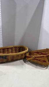lot 1054 image: Longaberger and other american flag woven basket