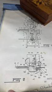 lot 1086 image: Saw Blade Grinding Machine Patent Drawing Set
