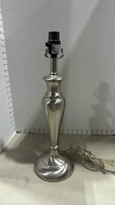 lot 1088 image: Brushed Nickel Table Lamp Base 18 inches