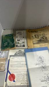 lot 1095 image: WWII Era Document & Ephemera Collection - US Patent, Ration Book, History Book & More