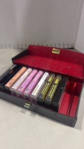 lot 1104 image: Classic Country Cassette Tape Collection in Carry Case