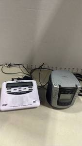 lot 1108 image: Timex Nature Sounds AMFM Clock Radio & Midland NOAA Weather Alert Radio Bundle
