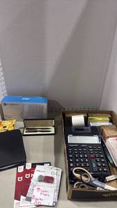 lot 1117 image: Office Supply & Electronics Lot - Casio HR-170RC Calculator, Etekcity ZAP 5LX, Pen Set & More