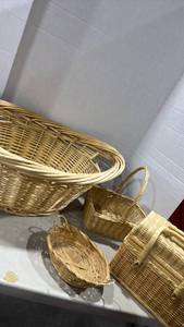 lot 1234 image: Wicker and Rattan Basket Collection