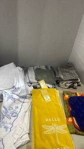 lot 1241 image: Kitchen Towel Lot with Pot Holders
