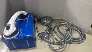lot 1262 image: Bathroom Safety & Shower Set - Grab Bar and Handheld Shower Head with Hose