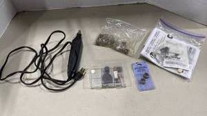 lot 1310 image: Electric engraver, dremel tools and bands