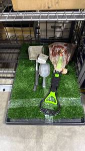 lot 1315 image: Artificial turf grass pad and pooper scooper