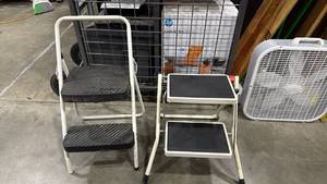 lot 1401 image: Folding step stools