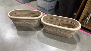 lot 1407 image: 2 plastic pot containers 12x31x16