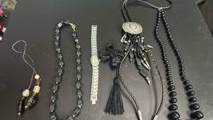lot 1501 image: Bolo tie, watch and other jewelry