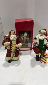 lot 2032 image: Fabric Mache Santas