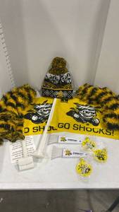 lot 2082 image: Shocker hat, scarves, flags and more
