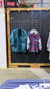 lot 2130 image: Ladies coats one size and XL, green reverses to black